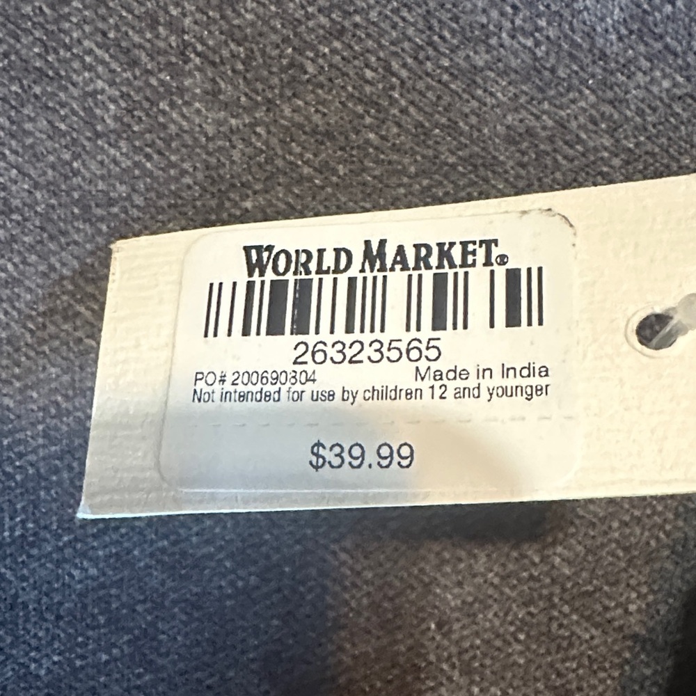 Cost Plus World Market Cream Macramé Crossbody Bag with Wooden Beads - Picture 3 of 6